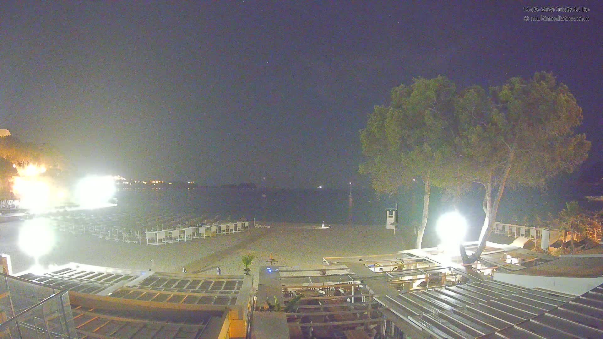 Paguera, Playa Tora Beach from Mar y Mar Restaurant Live Cam - Mallorca, Balearic Islands, Spain