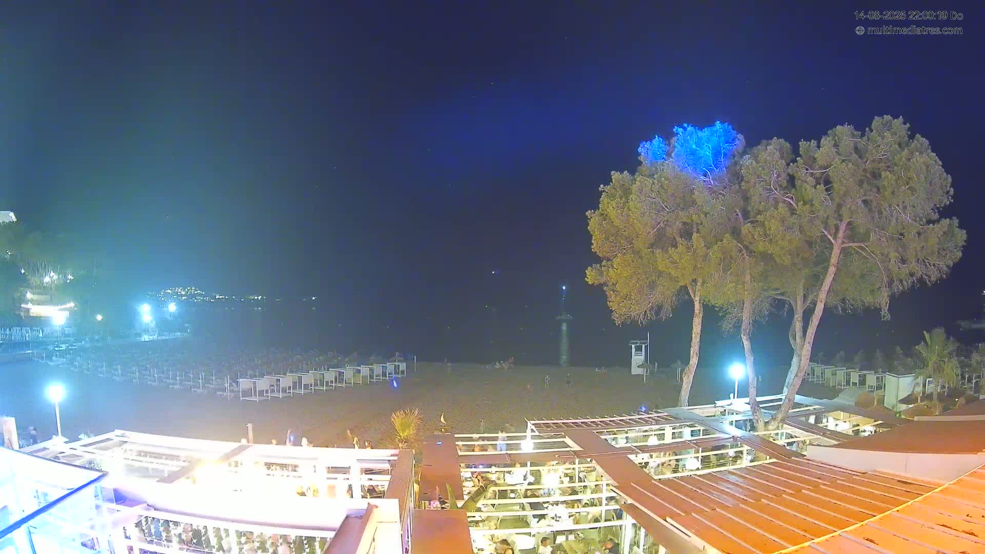 Paguera, Playa Tora Beach from Mar y Mar Restaurant Live Cam - Mallorca, Balearic Islands, Spain