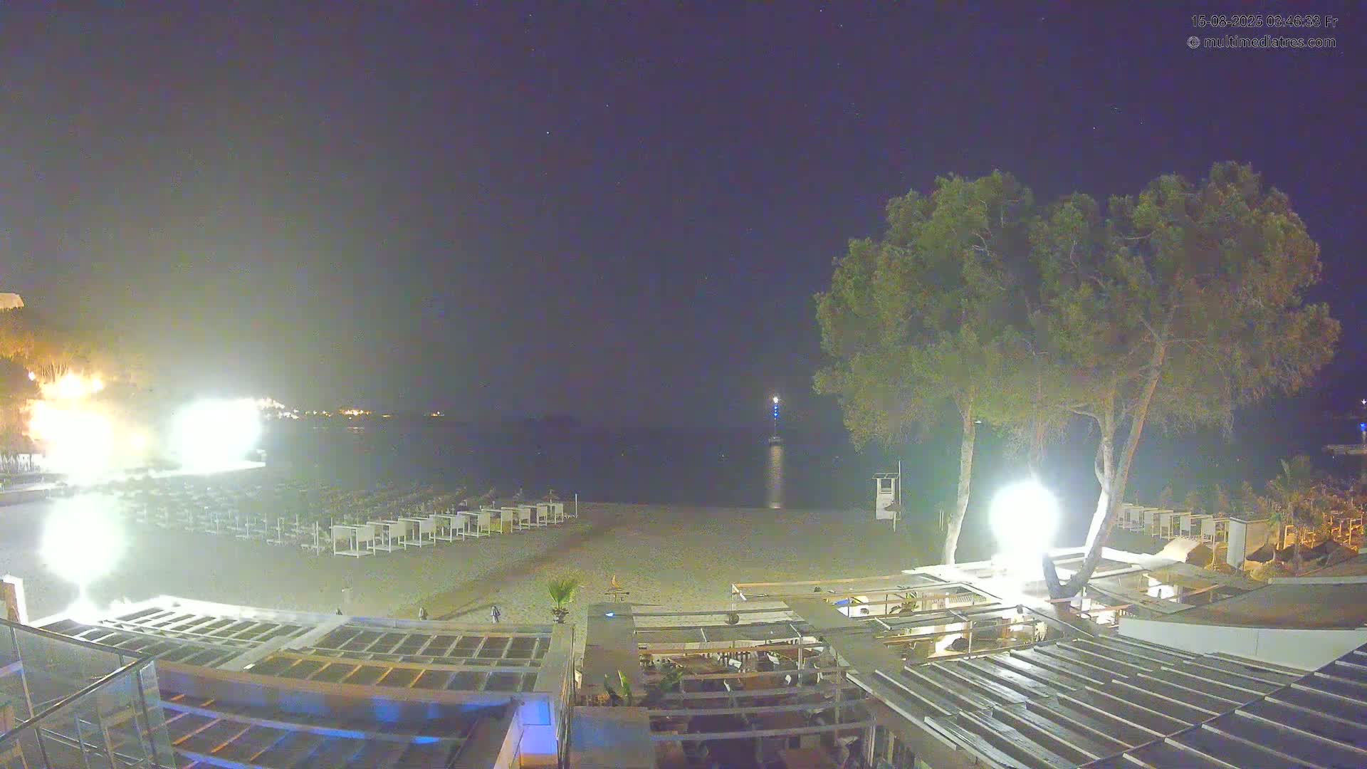Paguera, Playa Tora Beach from Mar y Mar Restaurant Live Cam - Mallorca, Balearic Islands, Spain