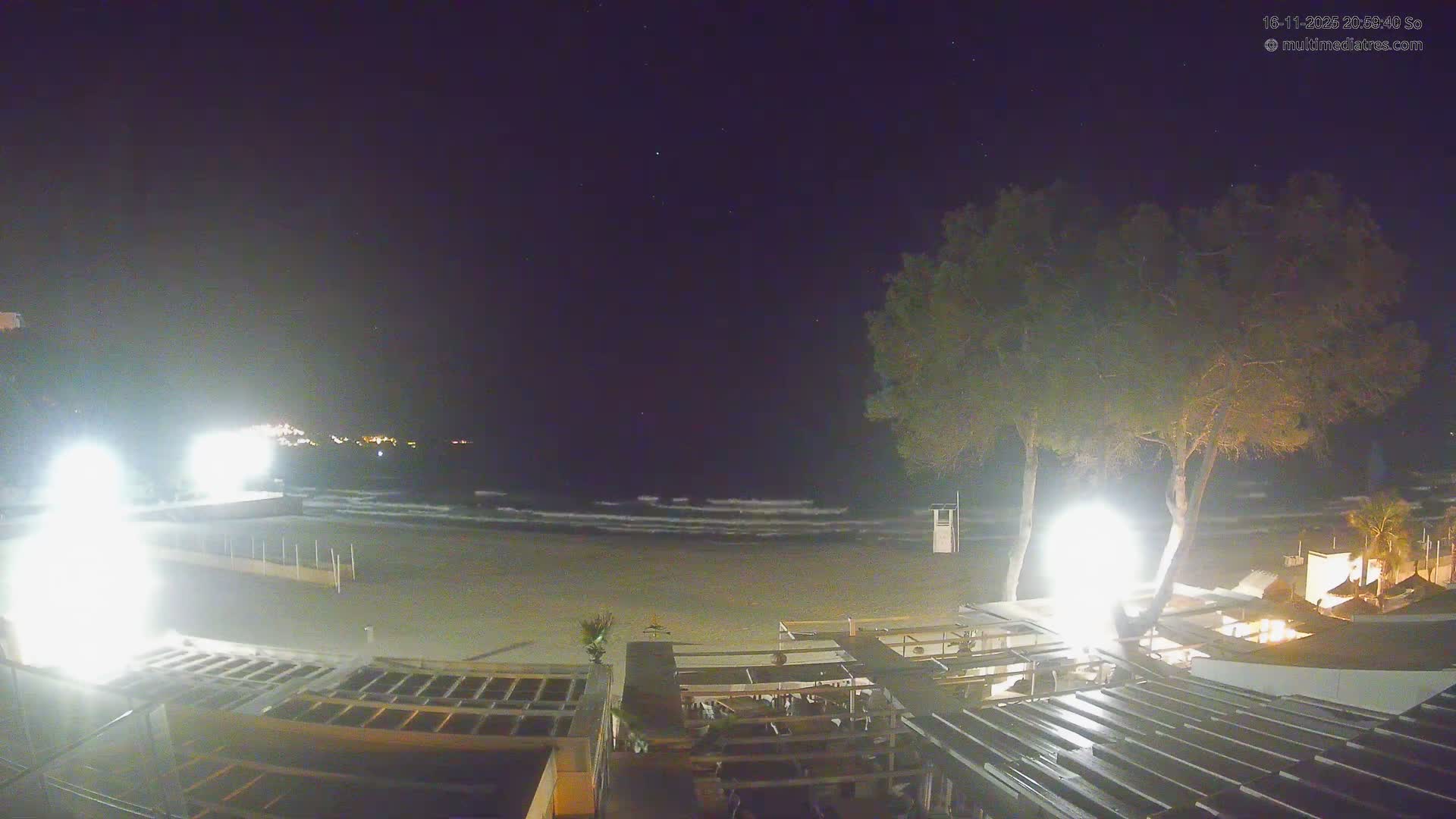 Paguera, Playa Tora Beach from Mar y Mar Restaurant Live Cam - Mallorca, Balearic Islands, Spain