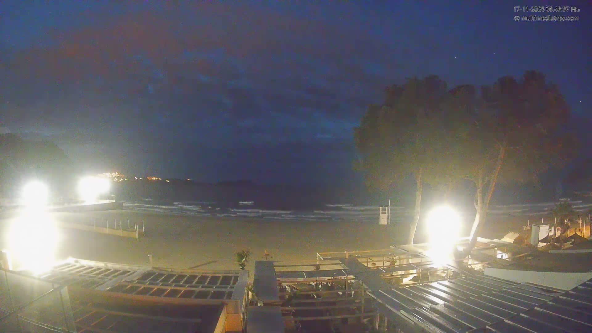 Paguera, Playa Tora Beach from Mar y Mar Restaurant Live Cam - Mallorca, Balearic Islands, Spain