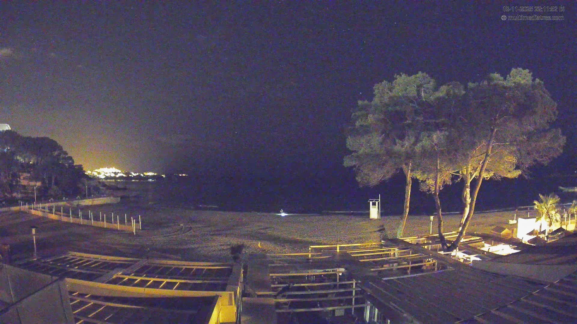Paguera, Playa Tora Beach from Mar y Mar Restaurant Live Cam - Mallorca, Balearic Islands, Spain