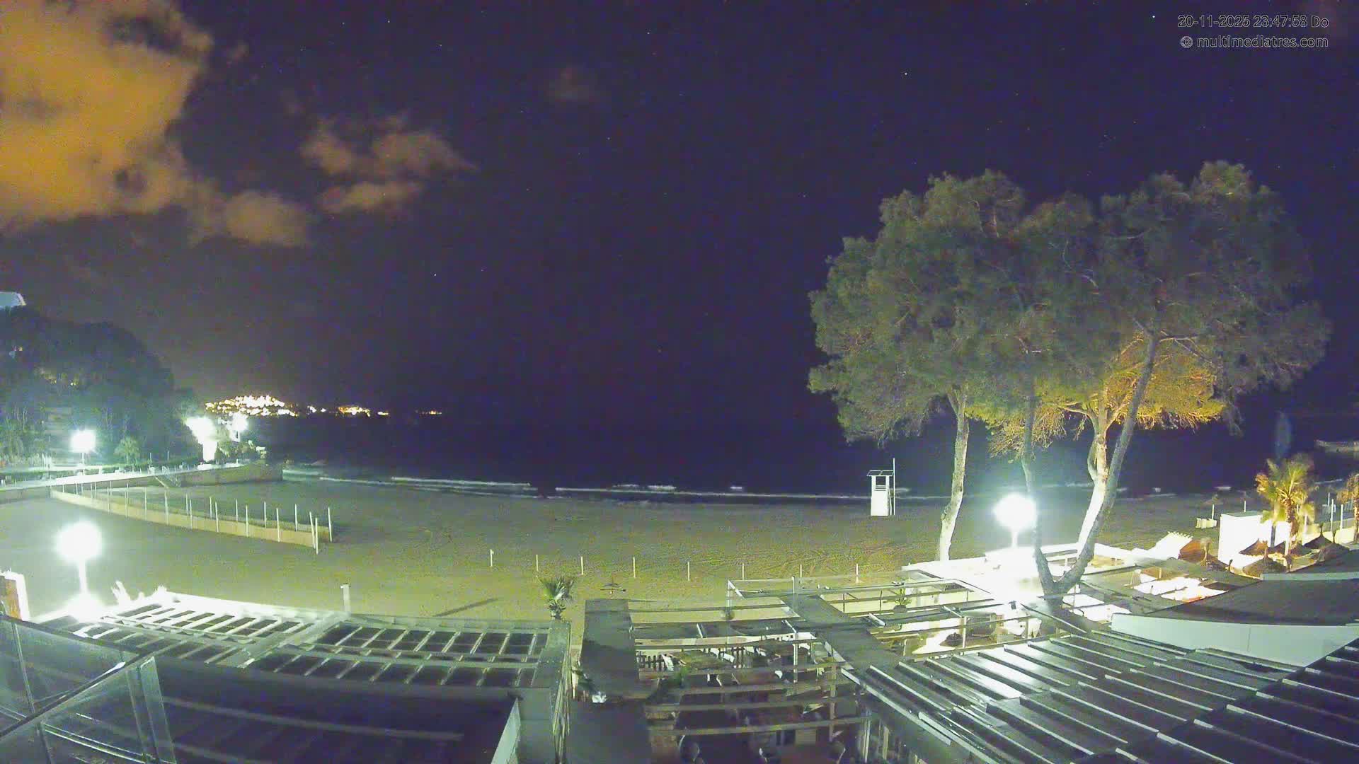 Paguera, Playa Tora Beach from Mar y Mar Restaurant Live Cam - Mallorca, Balearic Islands, Spain