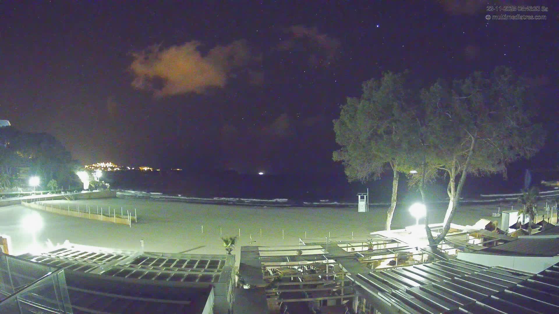 Paguera, Playa Tora Beach from Mar y Mar Restaurant Live Cam - Mallorca, Balearic Islands, Spain
