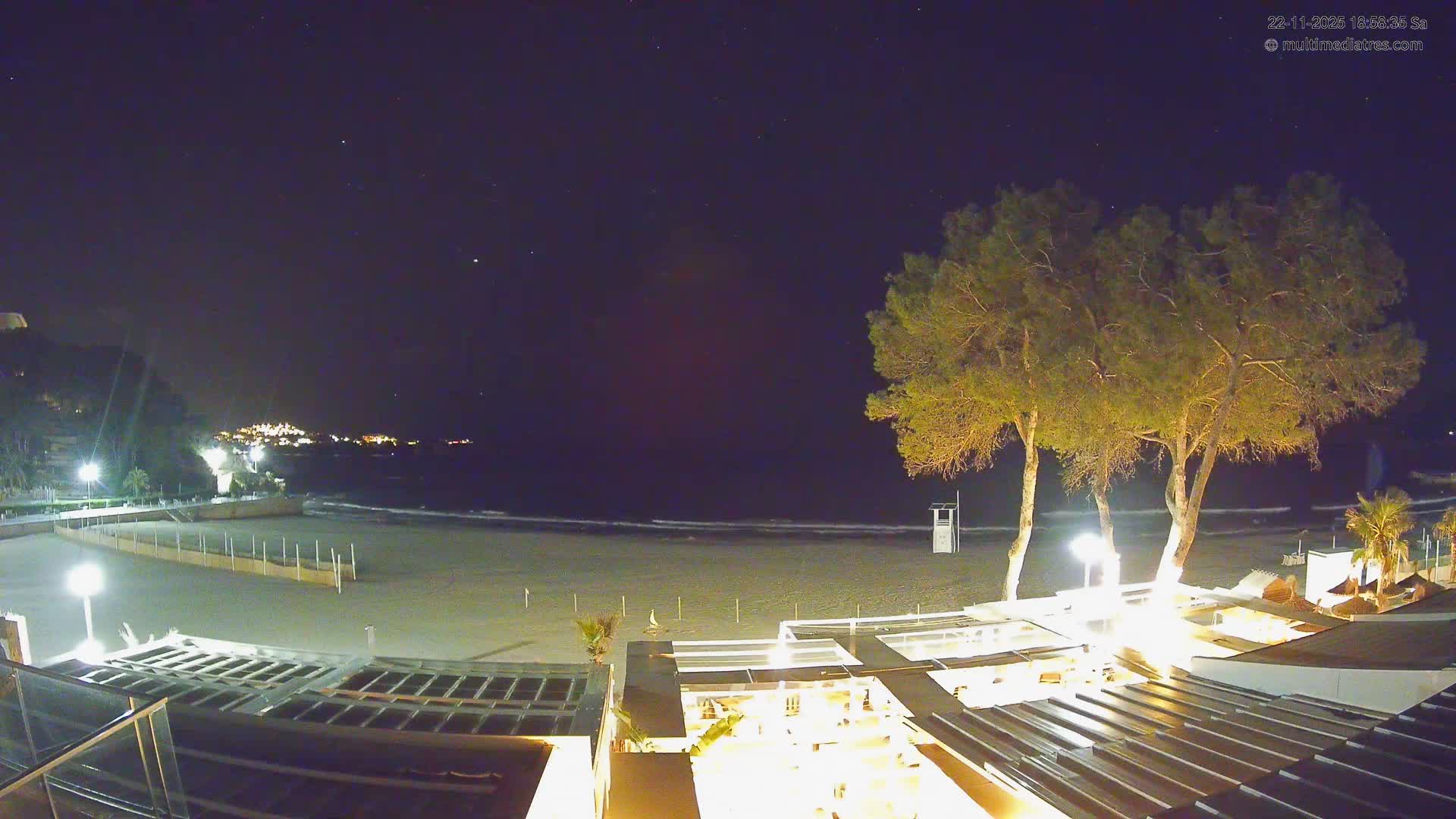 Paguera, Playa Tora Beach from Mar y Mar Restaurant Live Cam - Mallorca, Balearic Islands, Spain