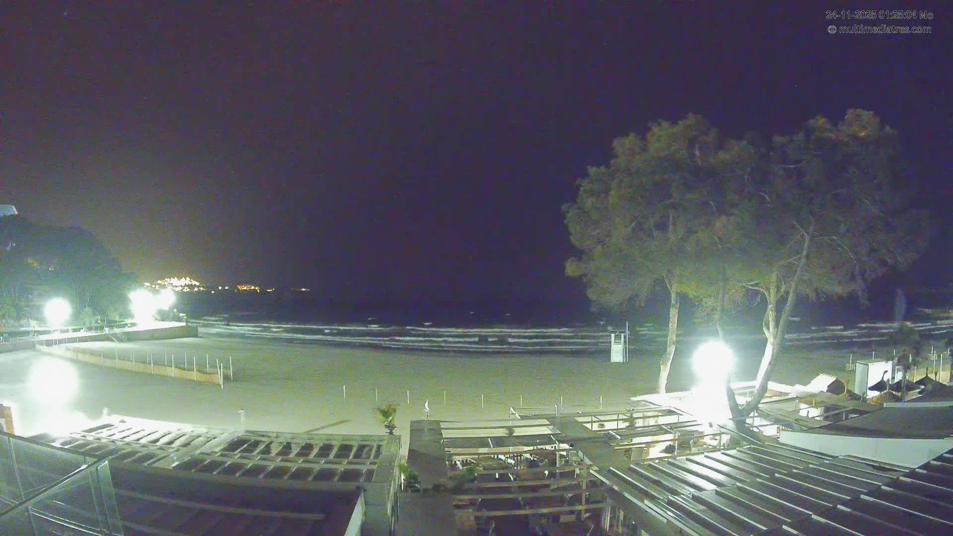 Paguera, Playa Tora Beach from Mar y Mar Restaurant Live Cam - Mallorca, Balearic Islands, Spain