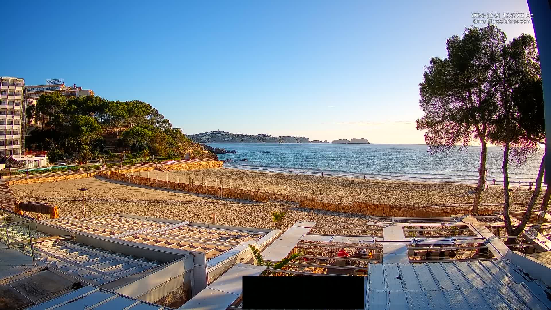 Paguera, Playa Tora Beach from Mar y Mar Restaurant Live Cam - Mallorca, Balearic Islands, Spain