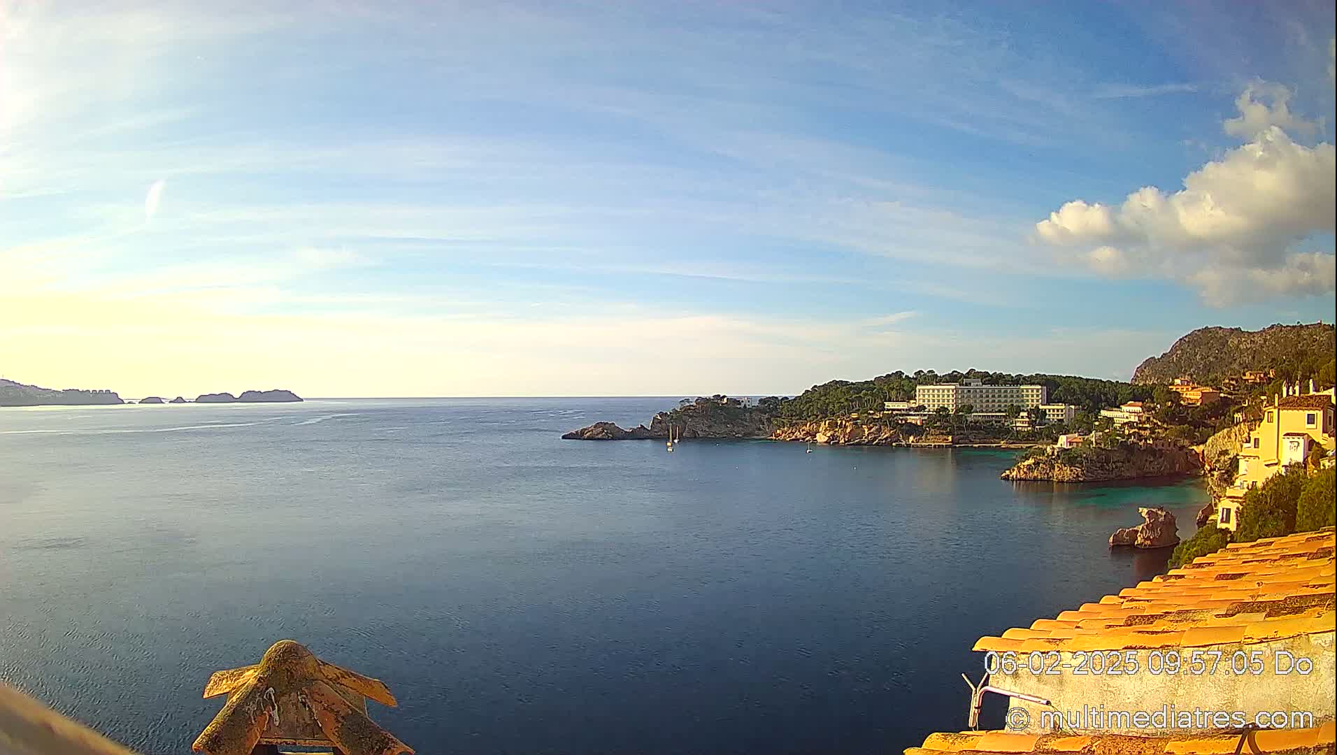 Mallorca, Peguera Cala Fornells Bay Balearic Sea Live Cam, Balearic Islands, Spain