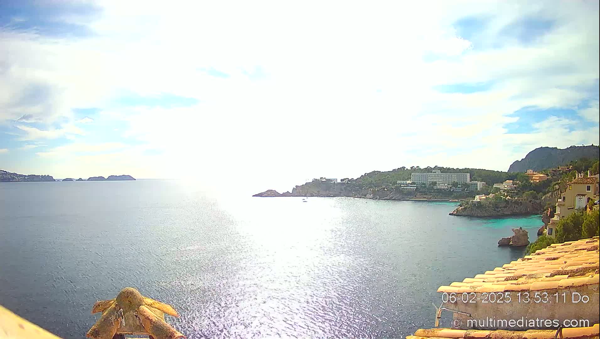 Mallorca, Peguera Cala Fornells Bay Balearic Sea Live Cam, Balearic Islands, Spain