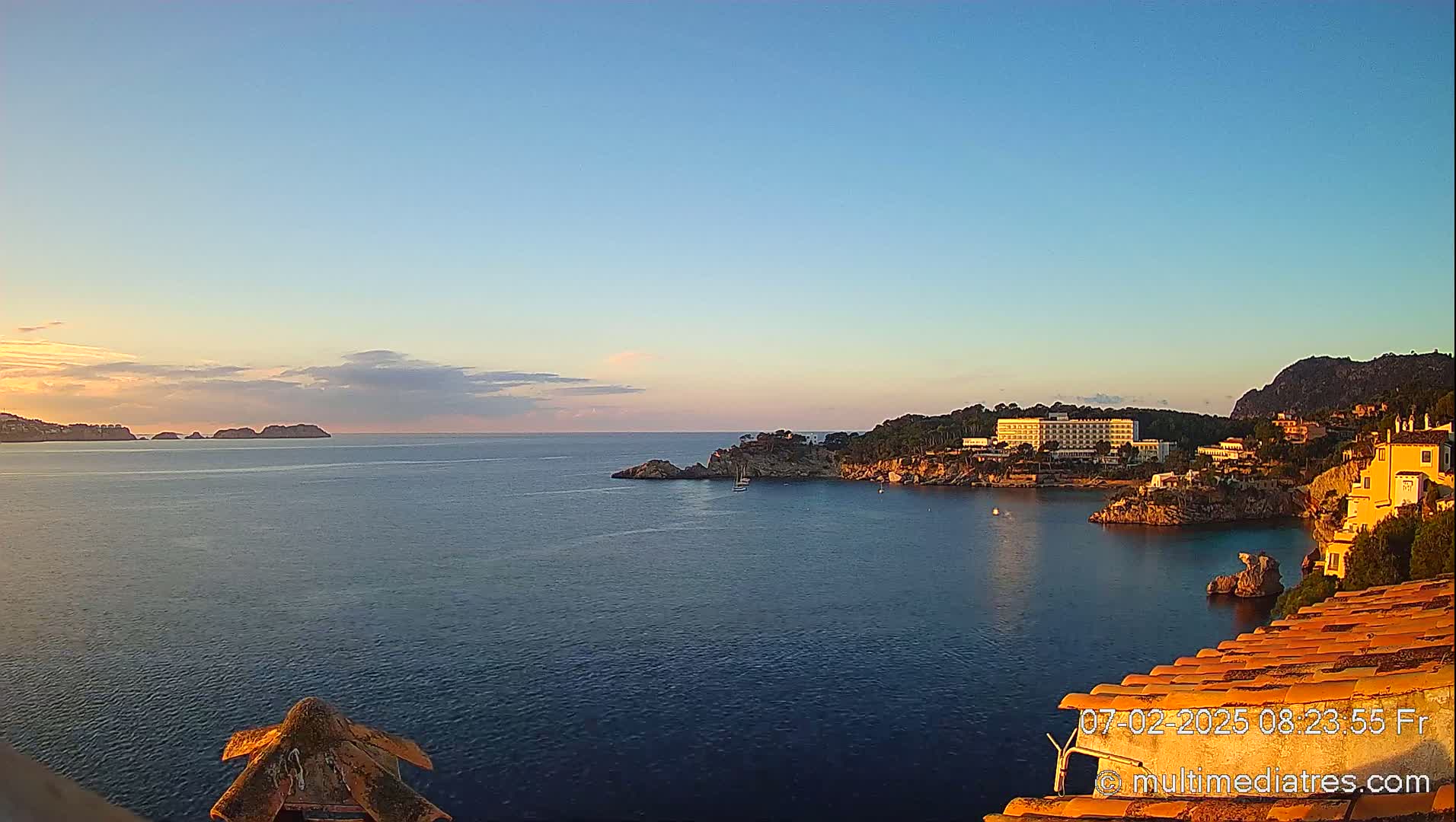 Mallorca, Peguera Cala Fornells Bay Balearic Sea Live Cam, Balearic Islands, Spain