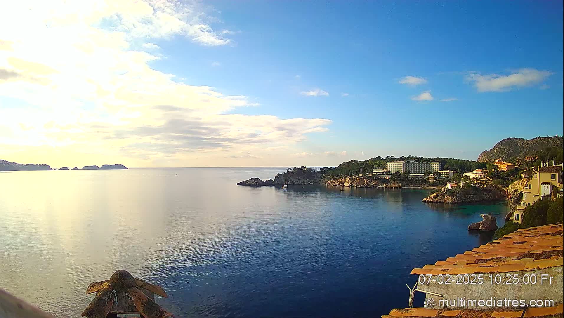 Mallorca, Peguera Cala Fornells Bay Balearic Sea Live Cam, Balearic Islands, Spain