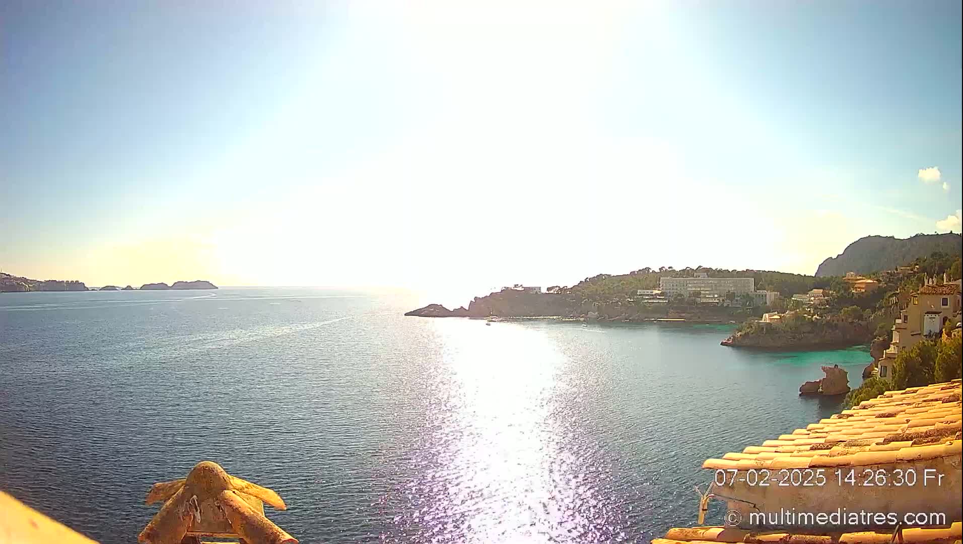 Mallorca, Peguera Cala Fornells Bay Balearic Sea Live Cam, Balearic Islands, Spain