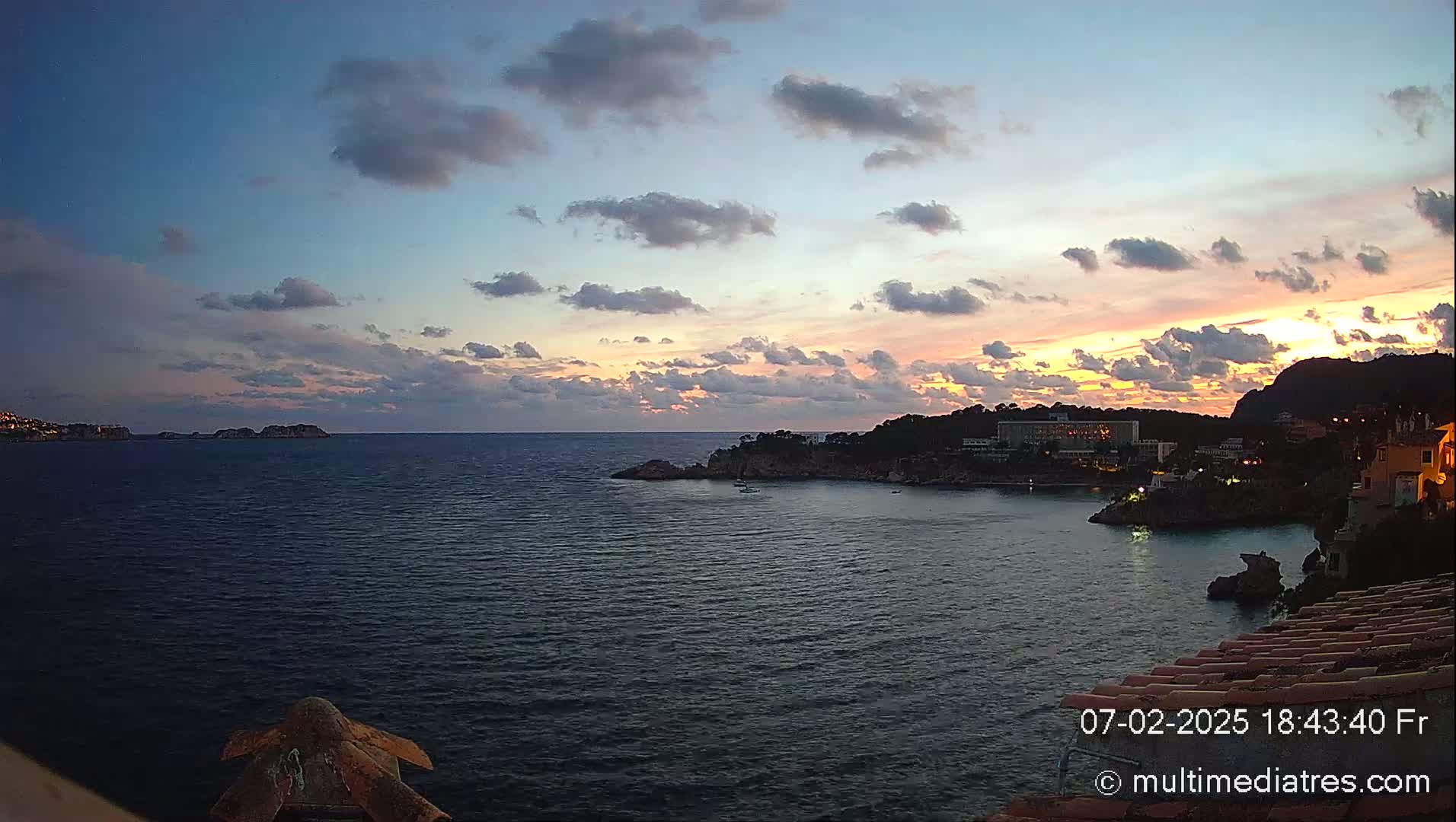 Mallorca, Peguera Cala Fornells Bay Balearic Sea Live Cam, Balearic Islands, Spain