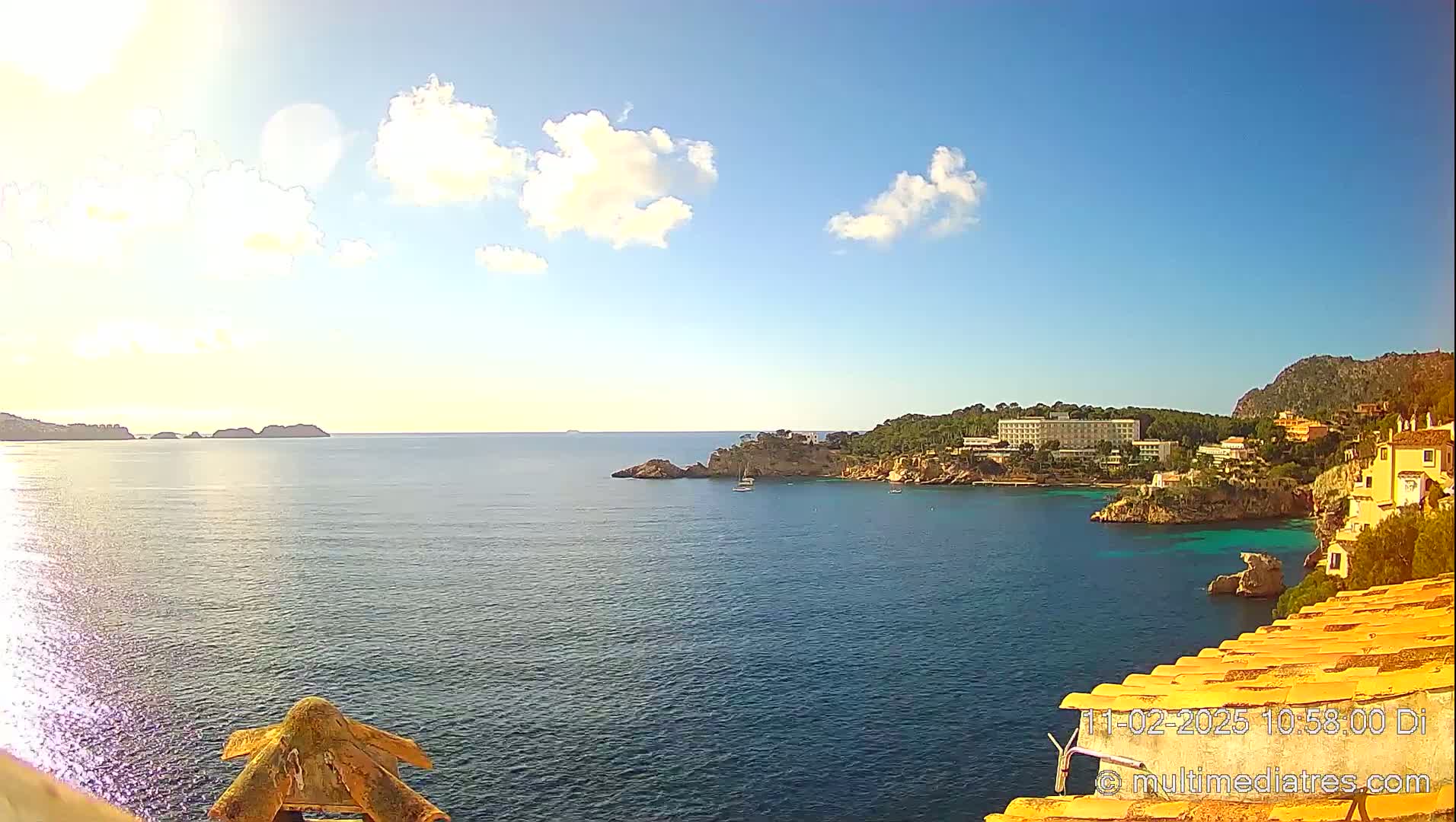 Mallorca, Peguera Cala Fornells Bay Balearic Sea Live Cam, Balearic Islands, Spain