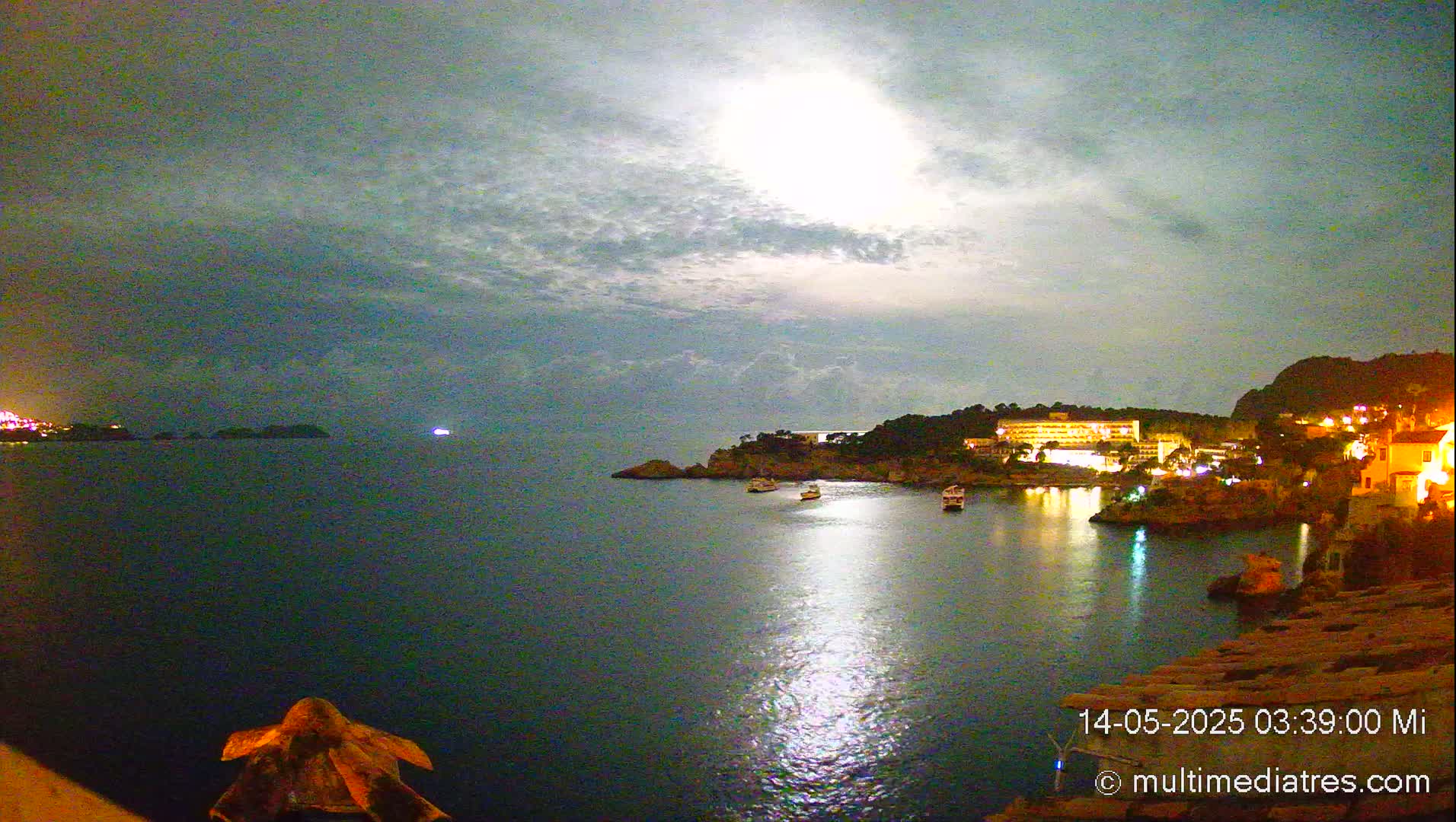 Mallorca, Peguera Cala Fornells Bay Balearic Sea Live Cam, Balearic Islands, Spain