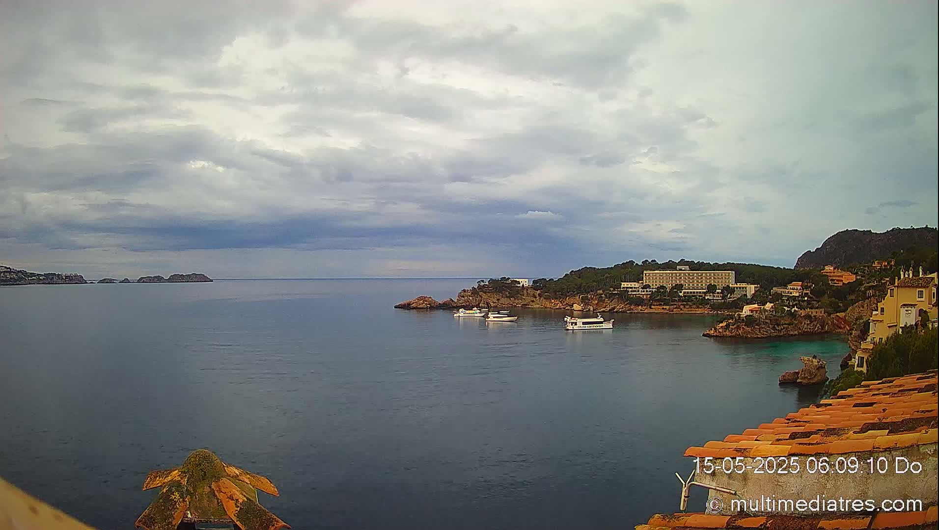 Mallorca, Peguera Cala Fornells Bay Balearic Sea Live Cam, Balearic Islands, Spain