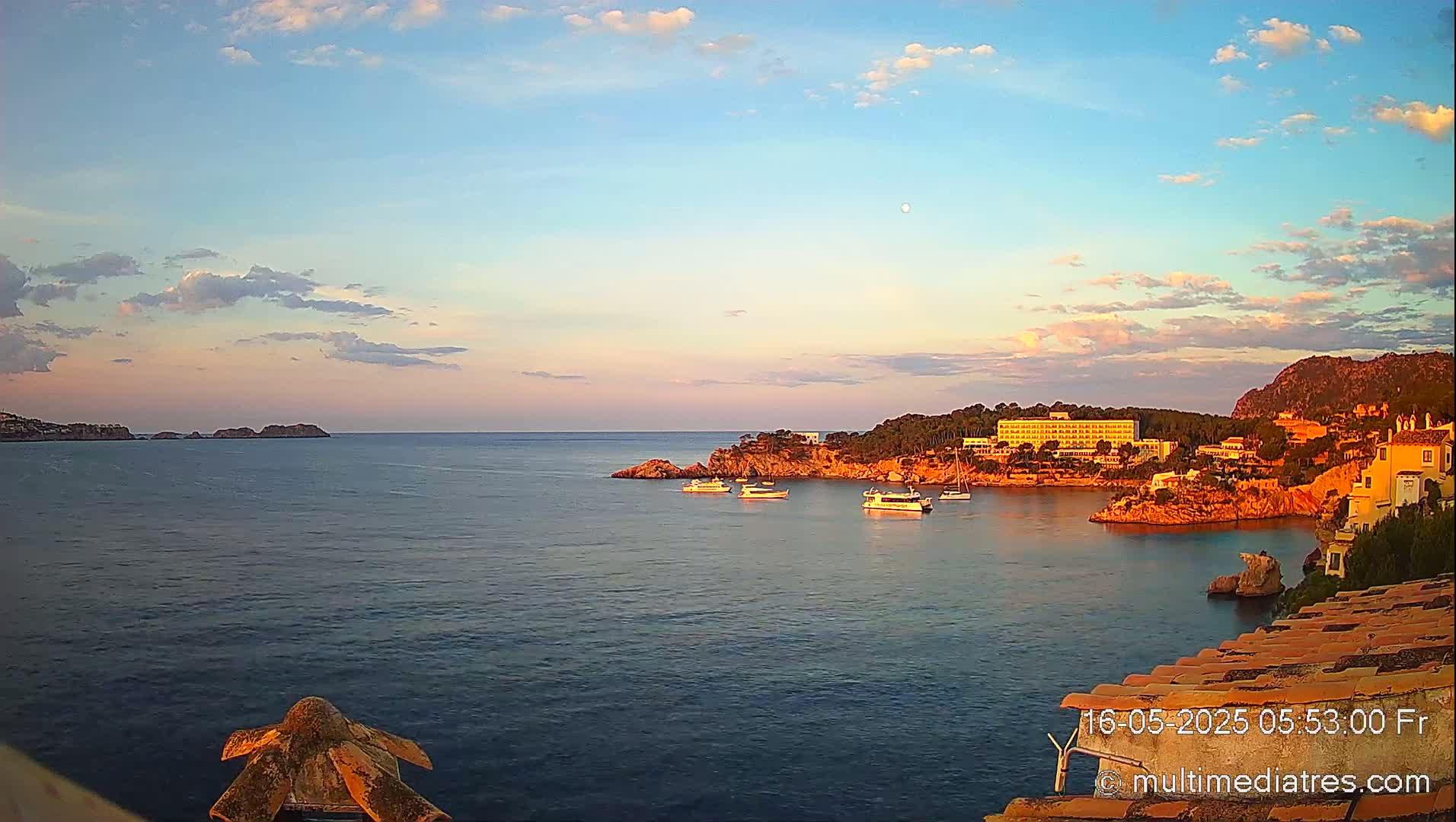 Mallorca, Peguera Cala Fornells Bay Balearic Sea Live Cam, Balearic Islands, Spain