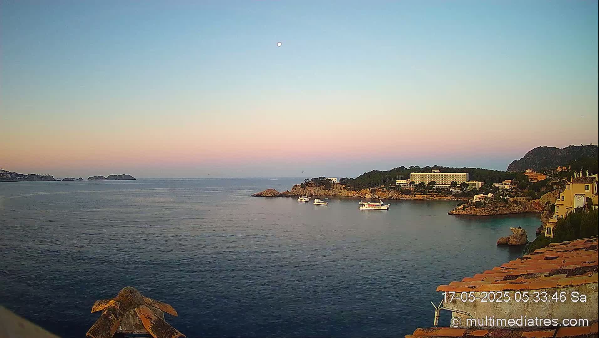 Mallorca, Peguera Cala Fornells Bay Balearic Sea Live Cam, Balearic Islands, Spain