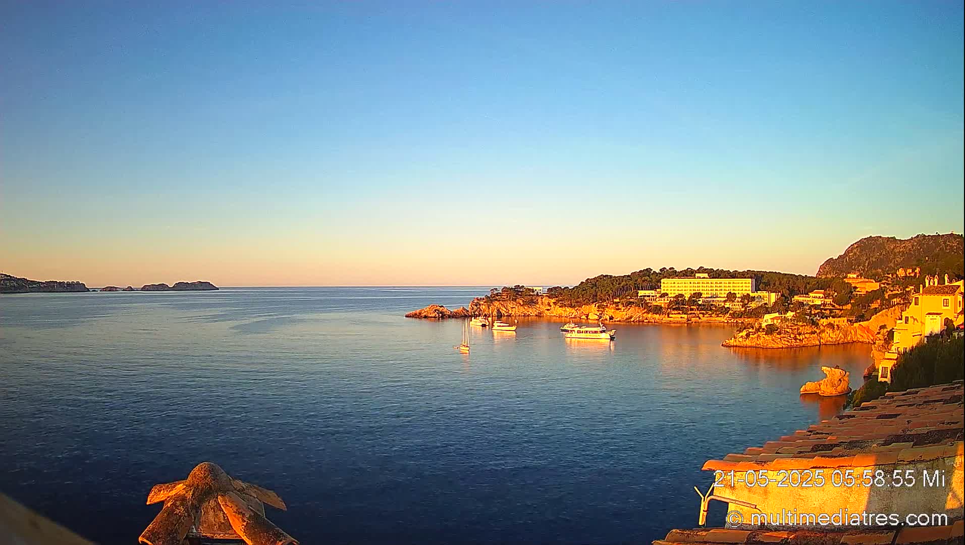Mallorca, Peguera Cala Fornells Bay Balearic Sea Live Cam, Balearic Islands, Spain
