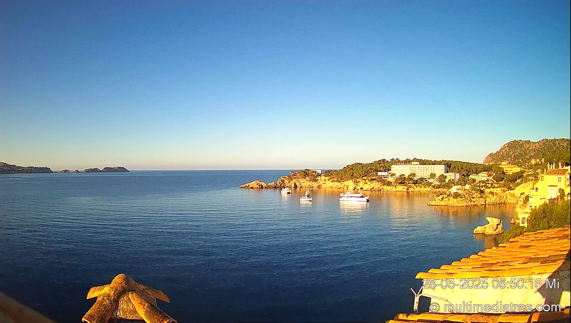Mallorca, Peguera Cala Fornells Bay Balearic Sea Live Cam, Balearic Islands, Spain