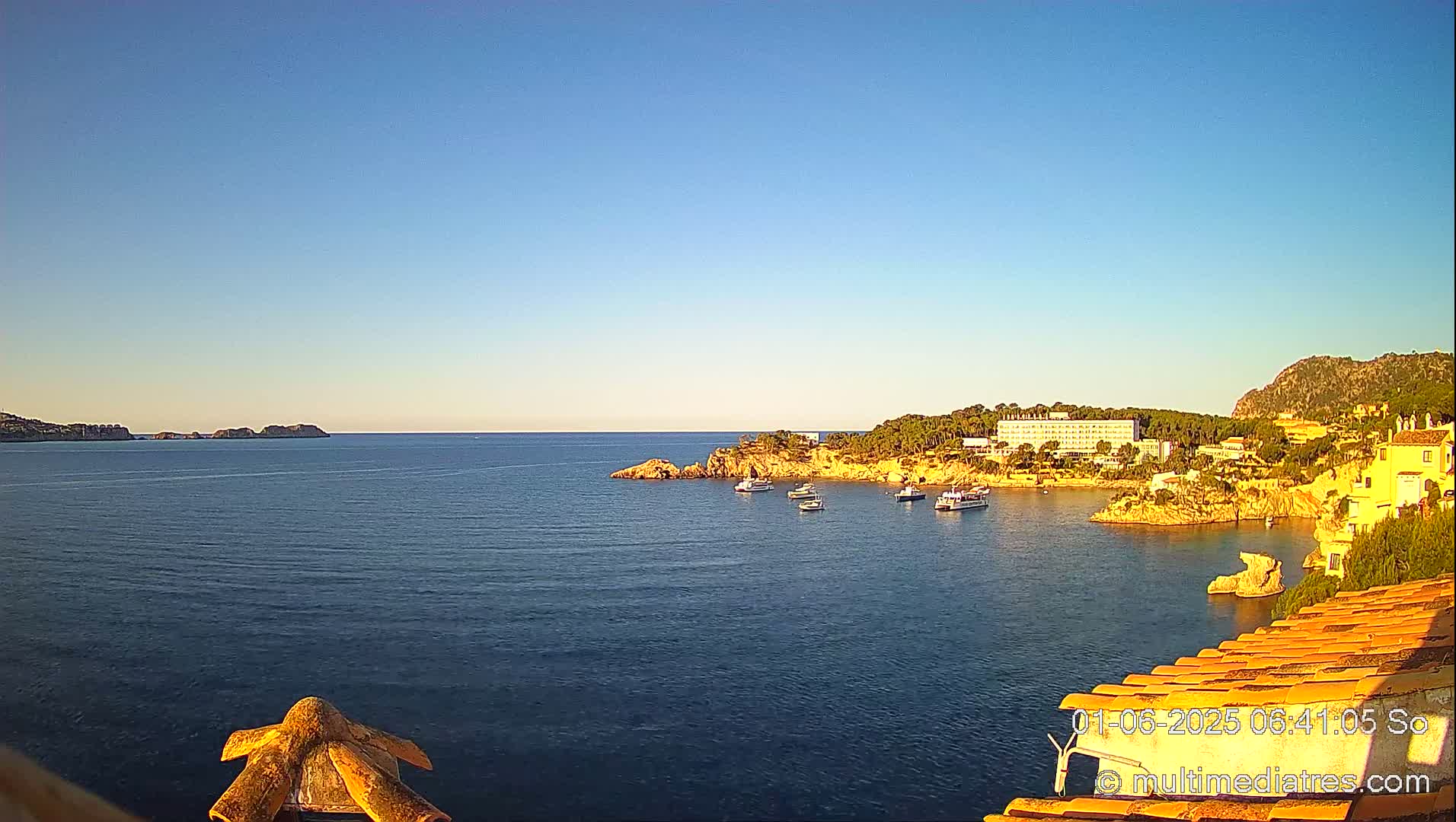 Mallorca, Peguera Cala Fornells Bay Balearic Sea Live Cam, Balearic Islands, Spain