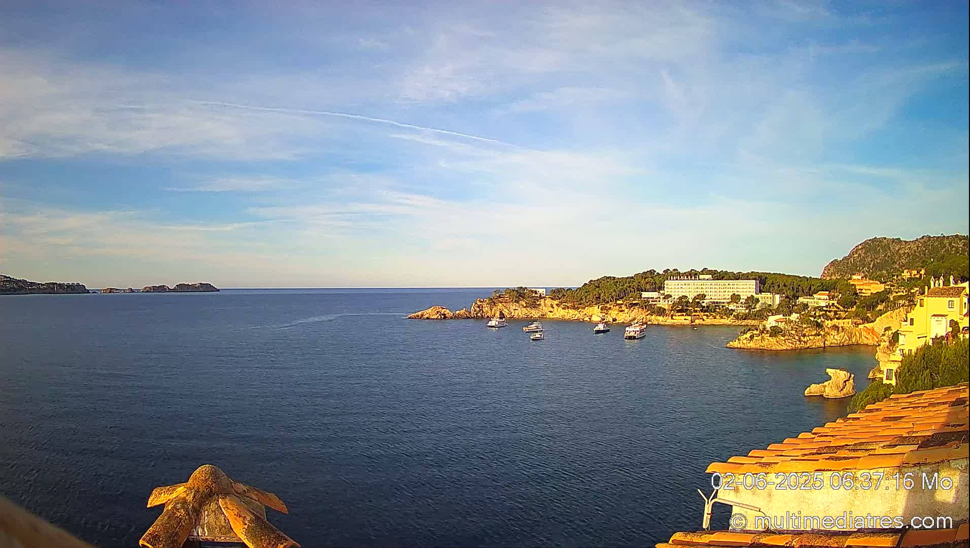 Mallorca, Peguera Cala Fornells Bay Balearic Sea Live Cam, Balearic Islands, Spain
