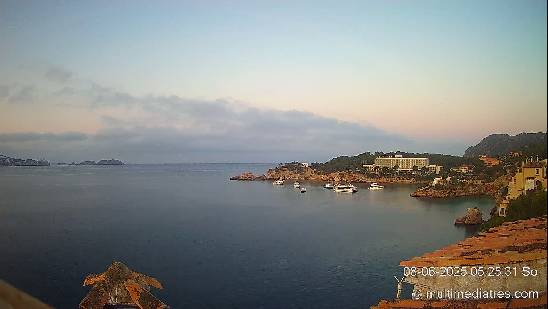 Mallorca, Peguera Cala Fornells Bay Balearic Sea Live Cam, Balearic Islands, Spain