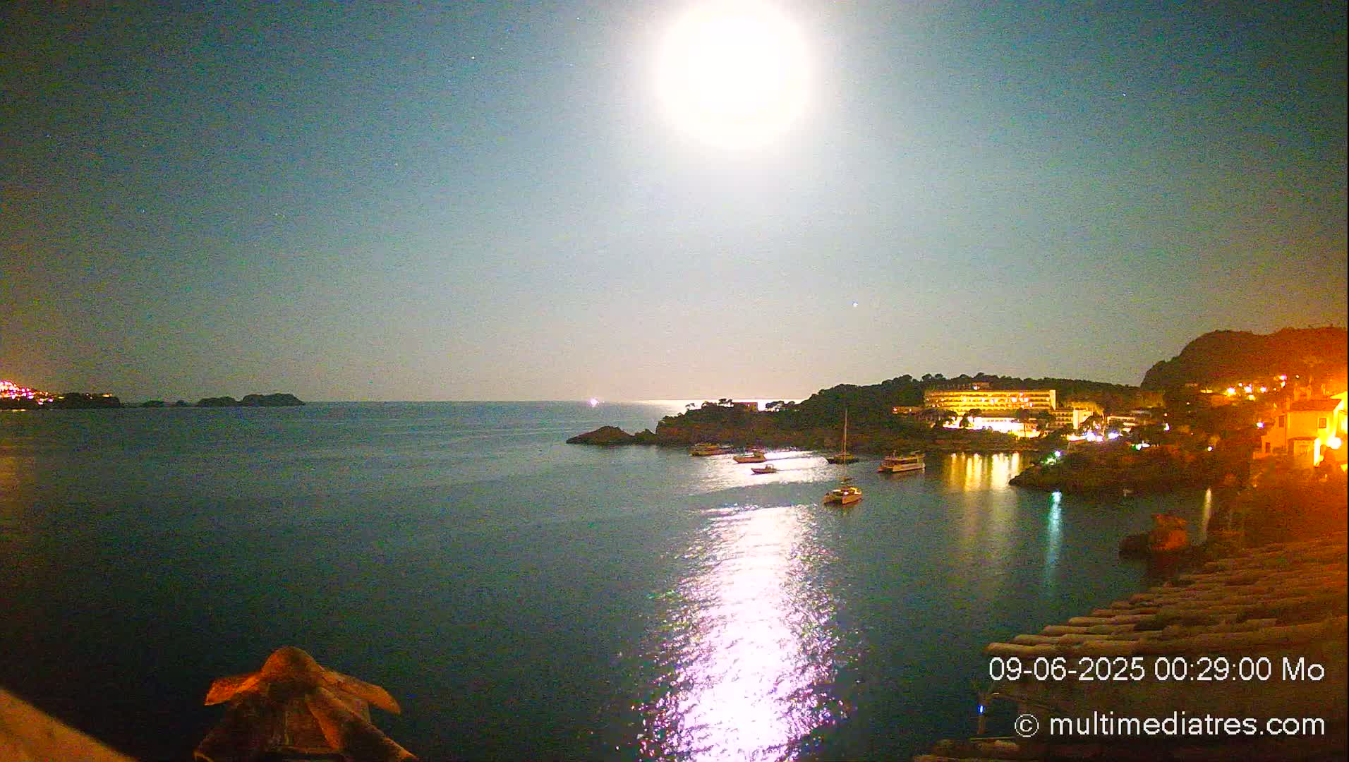 Mallorca, Peguera Cala Fornells Bay Balearic Sea Live Cam, Balearic Islands, Spain