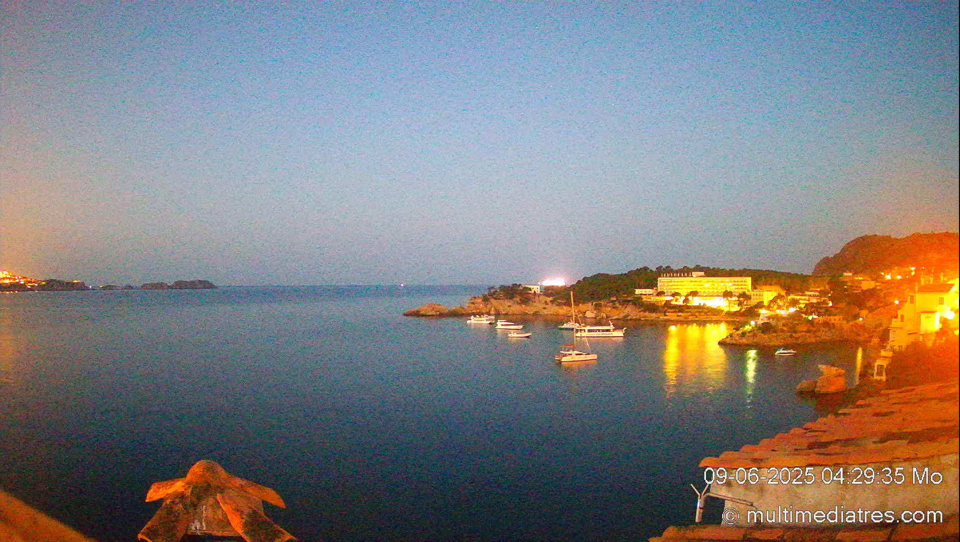 Mallorca, Peguera Cala Fornells Bay Balearic Sea Live Cam, Balearic Islands, Spain
