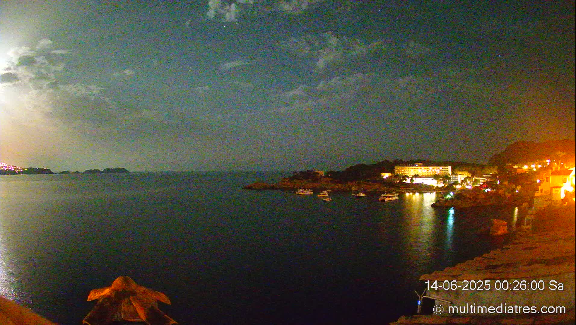 Mallorca, Peguera Cala Fornells Bay Balearic Sea Live Cam, Balearic Islands, Spain