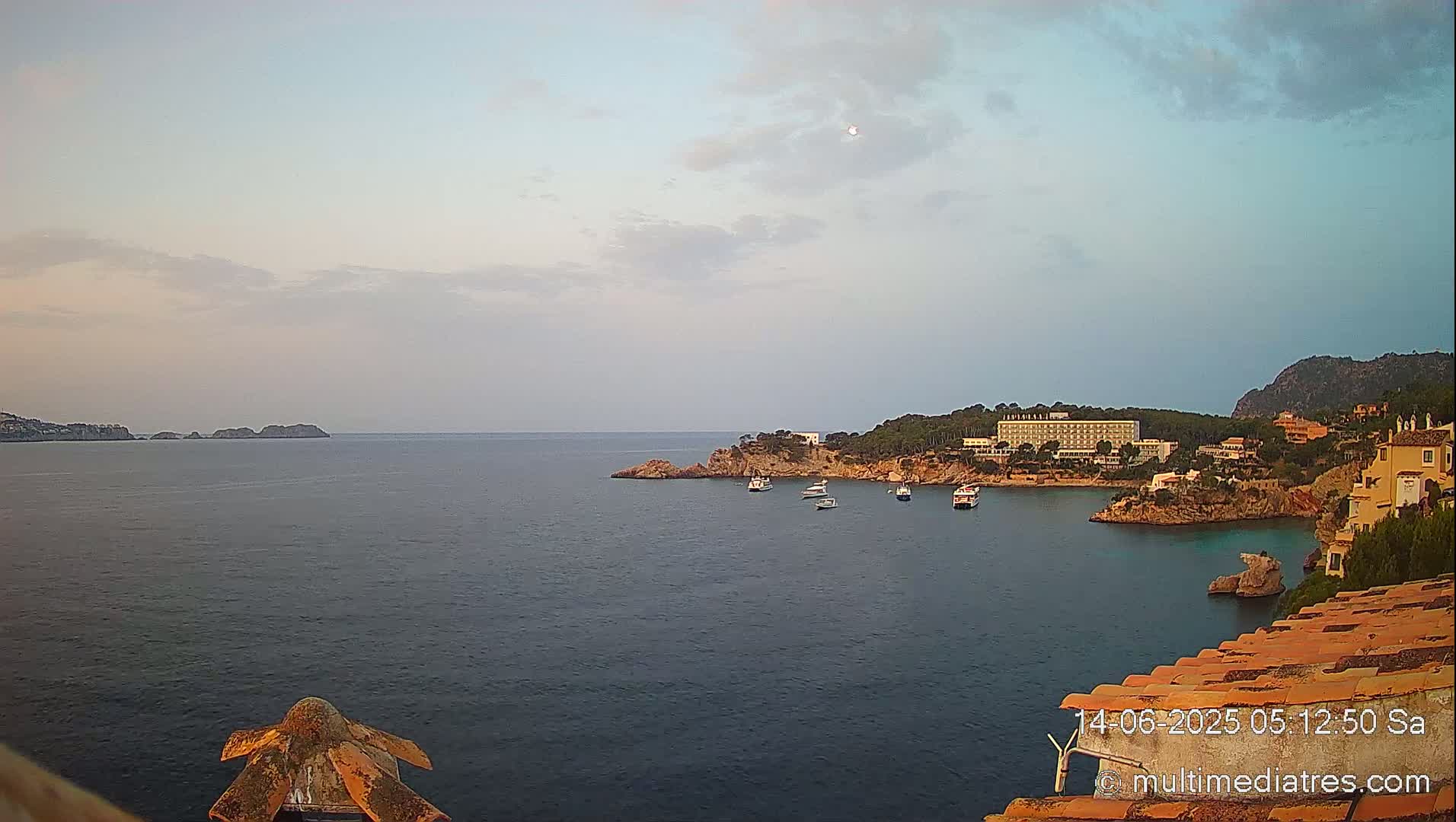 Mallorca, Peguera Cala Fornells Bay Balearic Sea Live Cam, Balearic Islands, Spain