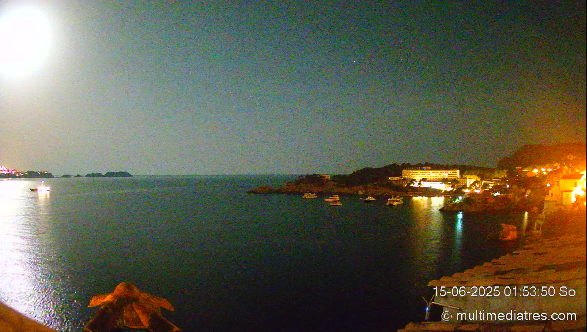 Mallorca, Peguera Cala Fornells Bay Balearic Sea Live Cam, Balearic Islands, Spain