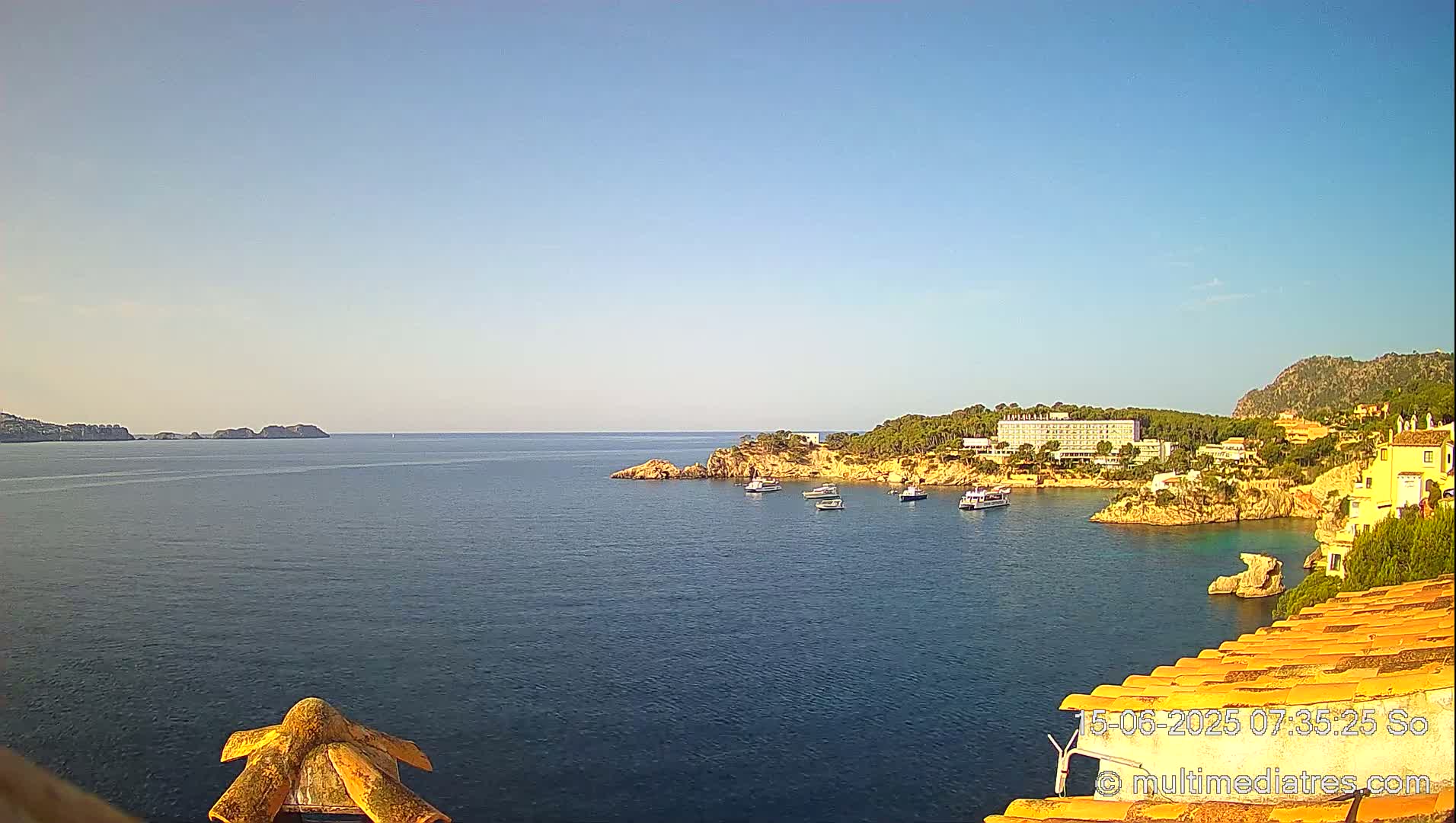 Mallorca, Peguera Cala Fornells Bay Balearic Sea Live Cam, Balearic Islands, Spain