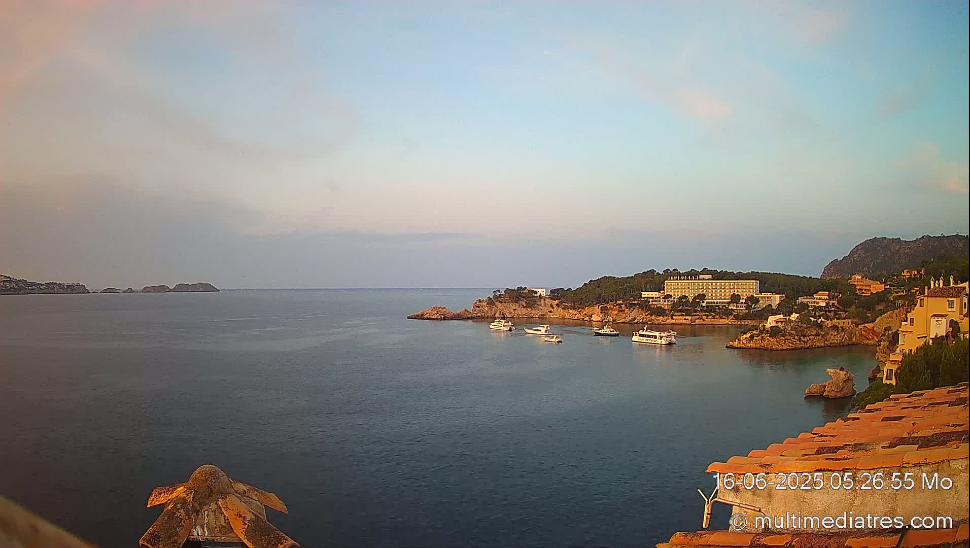 Mallorca, Peguera Cala Fornells Bay Balearic Sea Live Cam, Balearic Islands, Spain