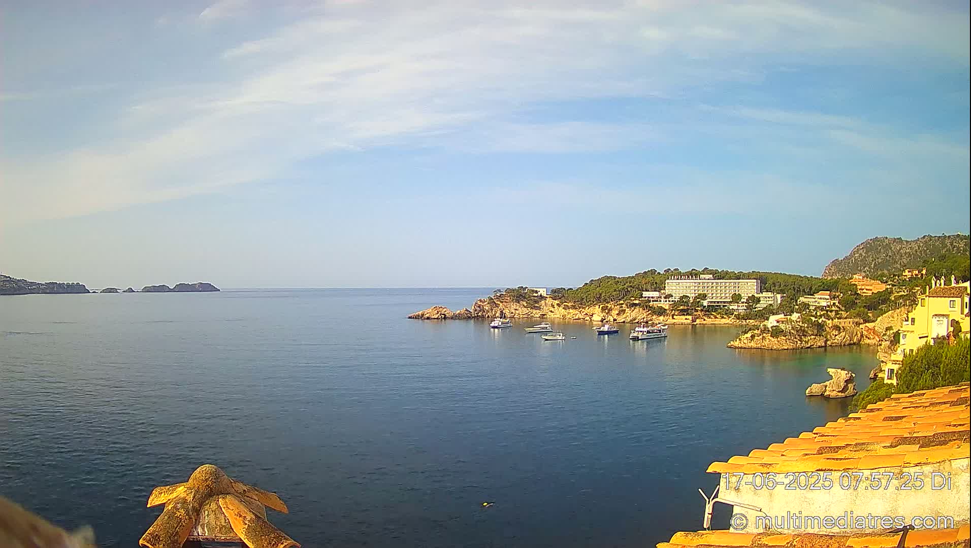 Mallorca, Peguera Cala Fornells Bay Balearic Sea Live Cam, Balearic Islands, Spain