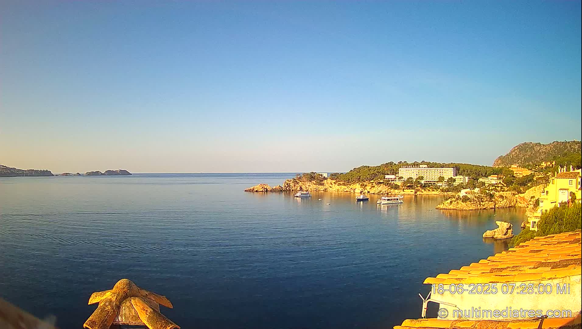 Mallorca, Peguera Cala Fornells Bay Balearic Sea Live Cam, Balearic Islands, Spain