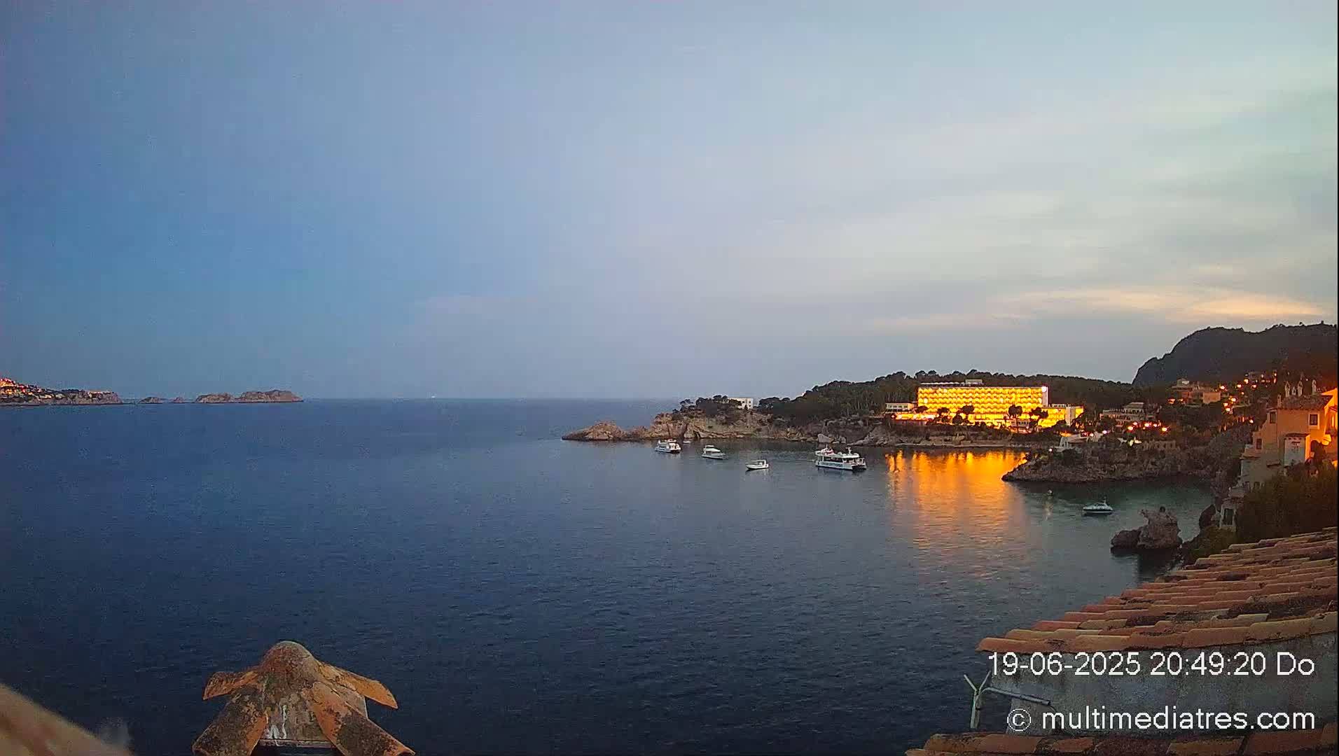 Mallorca, Peguera Cala Fornells Bay Balearic Sea Live Cam, Balearic Islands, Spain