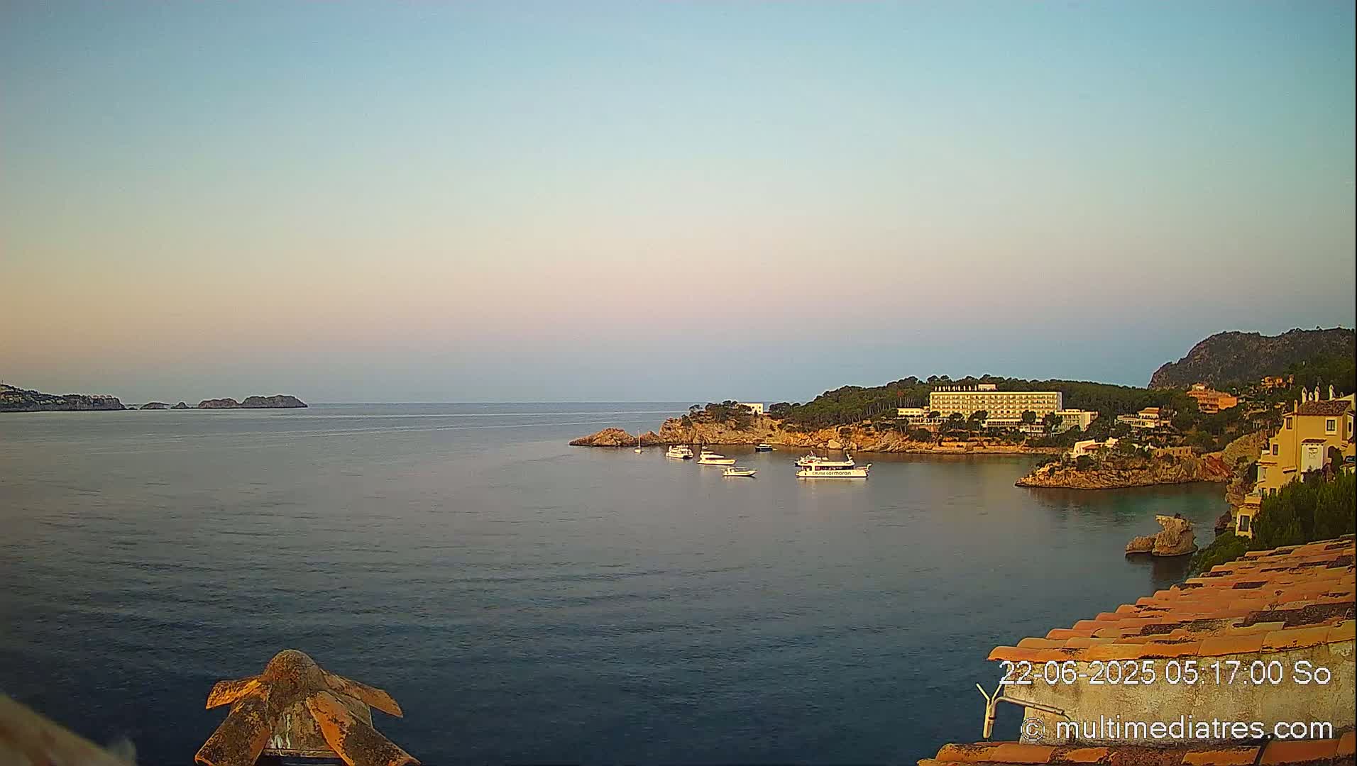 Mallorca, Peguera Cala Fornells Bay Balearic Sea Live Cam, Balearic Islands, Spain