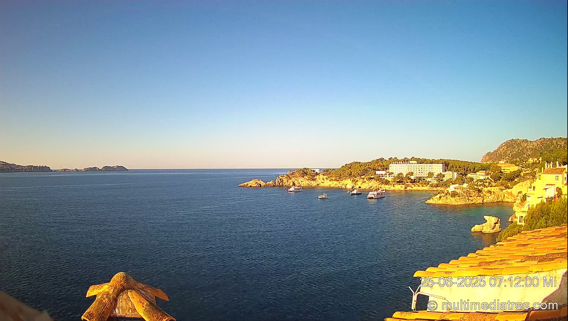 Mallorca, Peguera Cala Fornells Bay Balearic Sea Live Cam, Balearic Islands, Spain