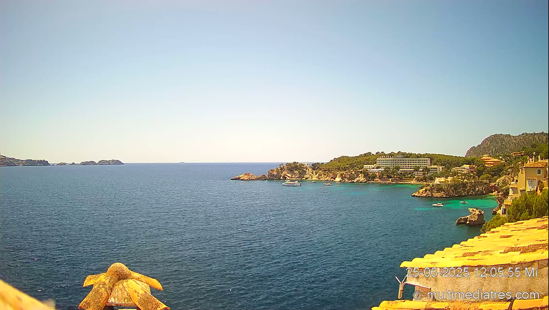 Mallorca, Peguera Cala Fornells Bay Balearic Sea Live Cam, Balearic Islands, Spain