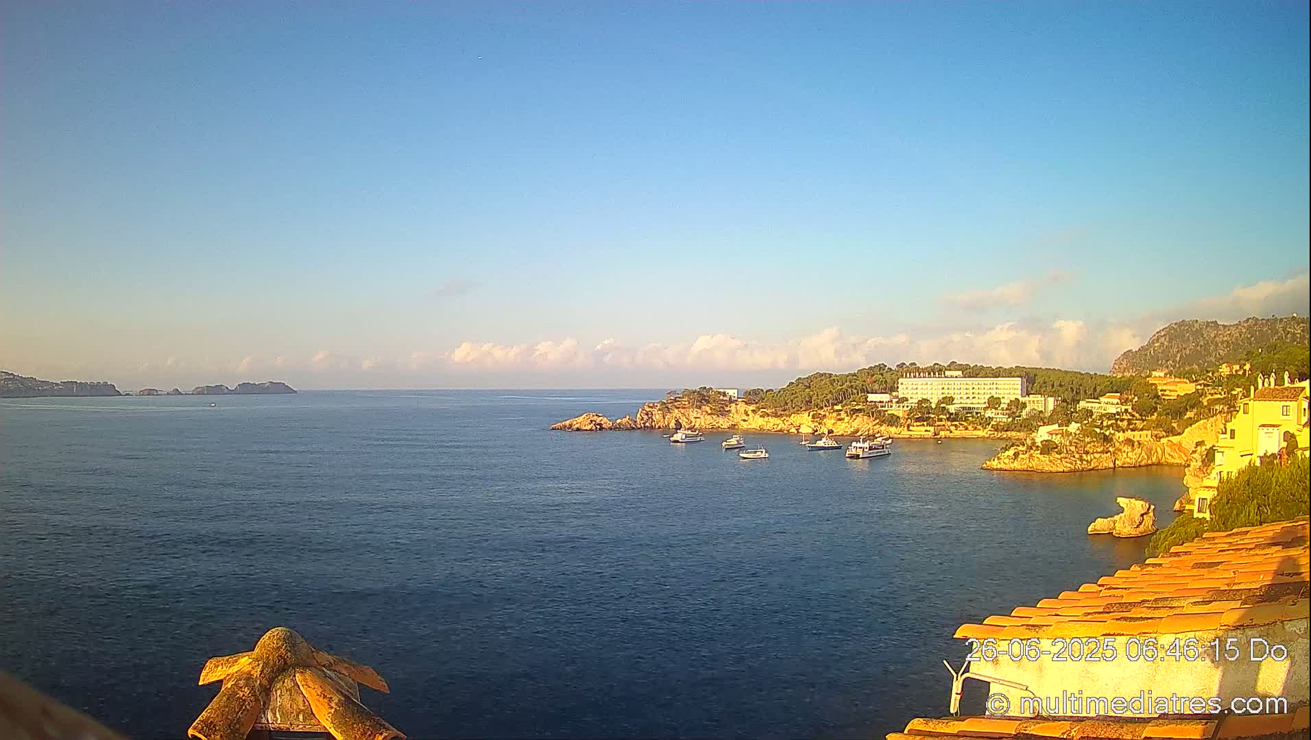 Mallorca, Peguera Cala Fornells Bay Balearic Sea Live Cam, Balearic Islands, Spain