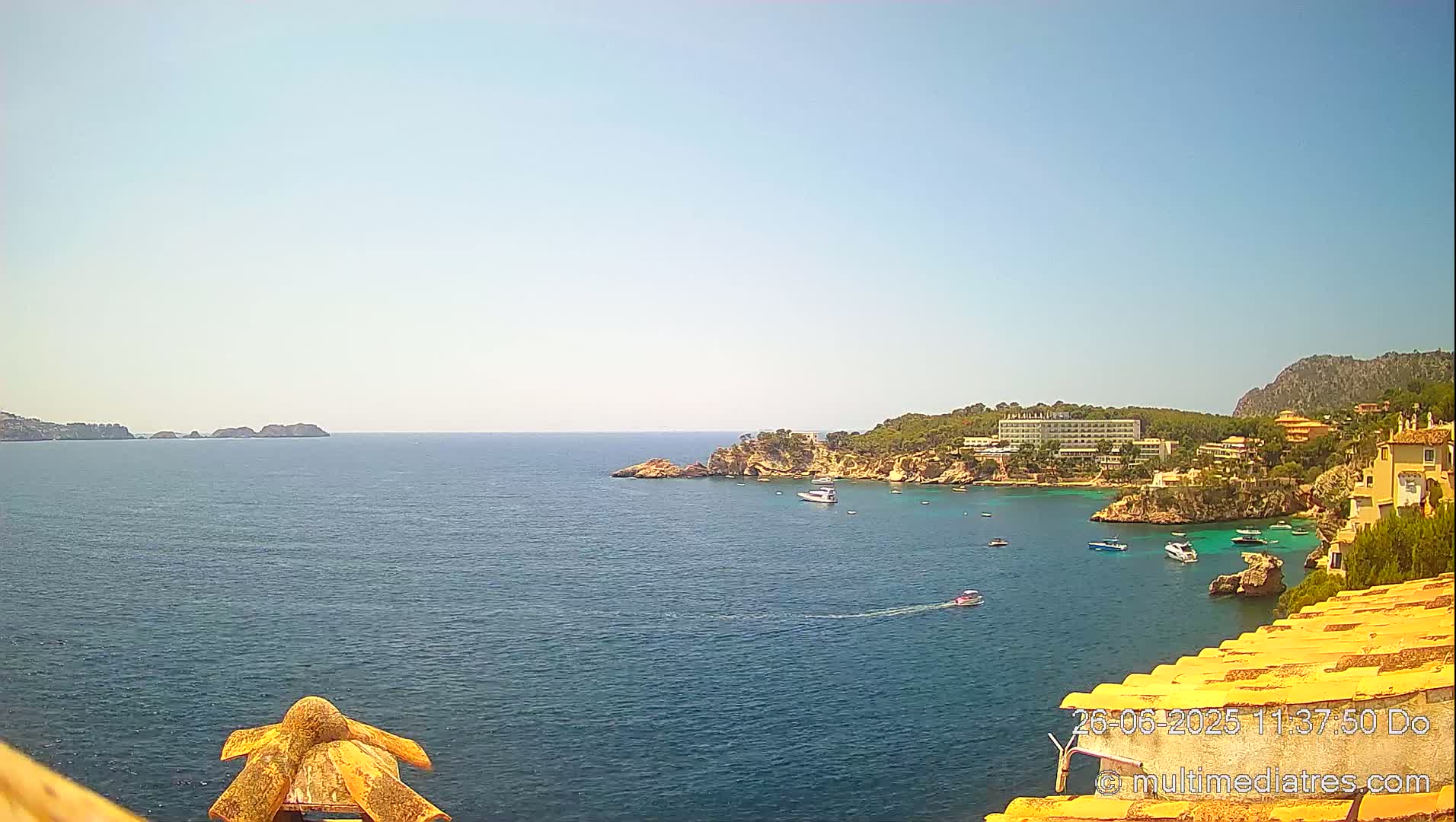 Mallorca, Peguera Cala Fornells Bay Balearic Sea Live Cam, Balearic Islands, Spain