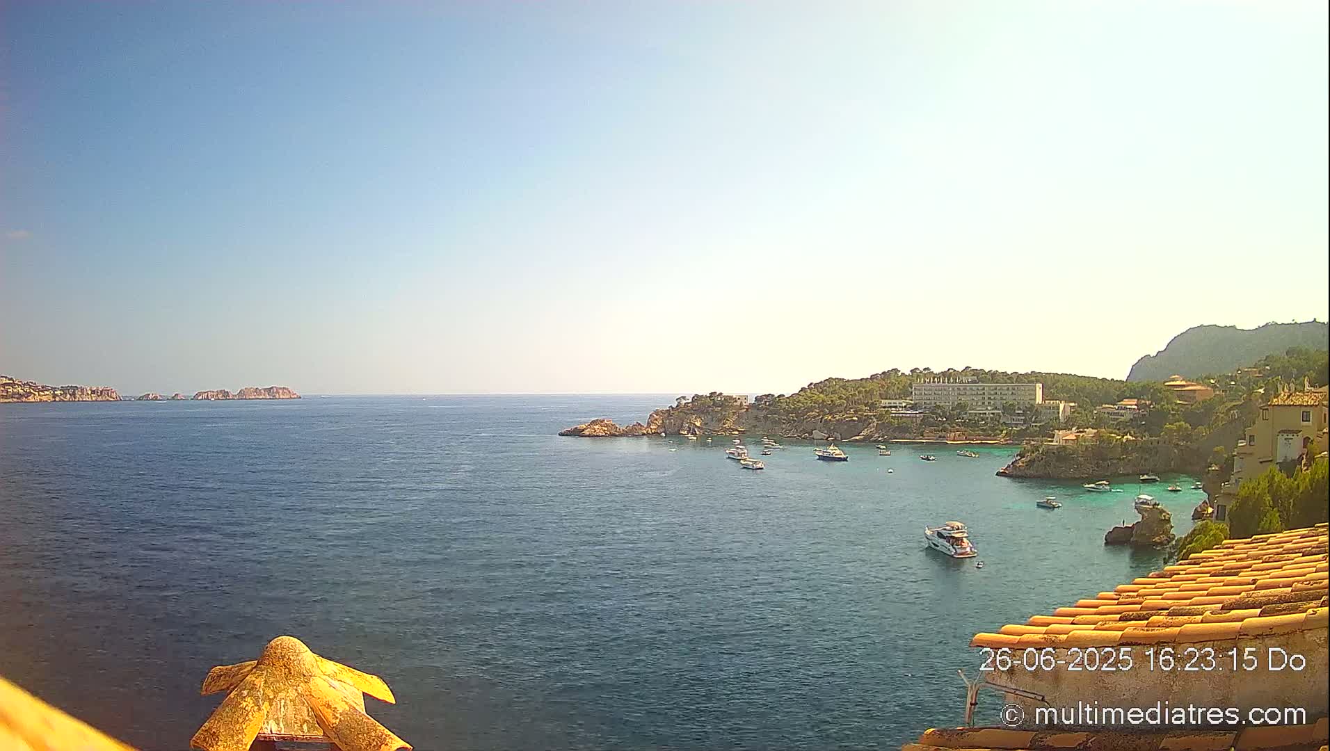 Mallorca, Peguera Cala Fornells Bay Balearic Sea Live Cam, Balearic Islands, Spain