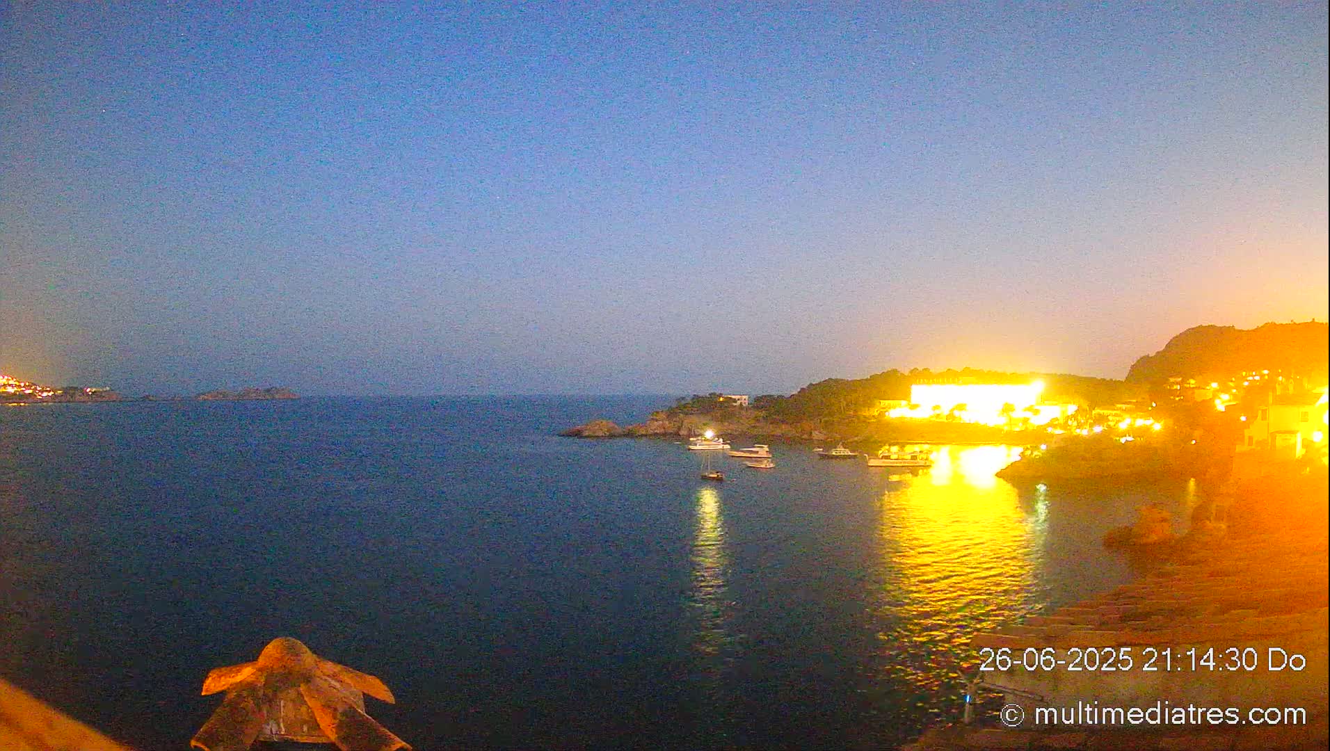 Mallorca, Peguera Cala Fornells Bay Balearic Sea Live Cam, Balearic Islands, Spain