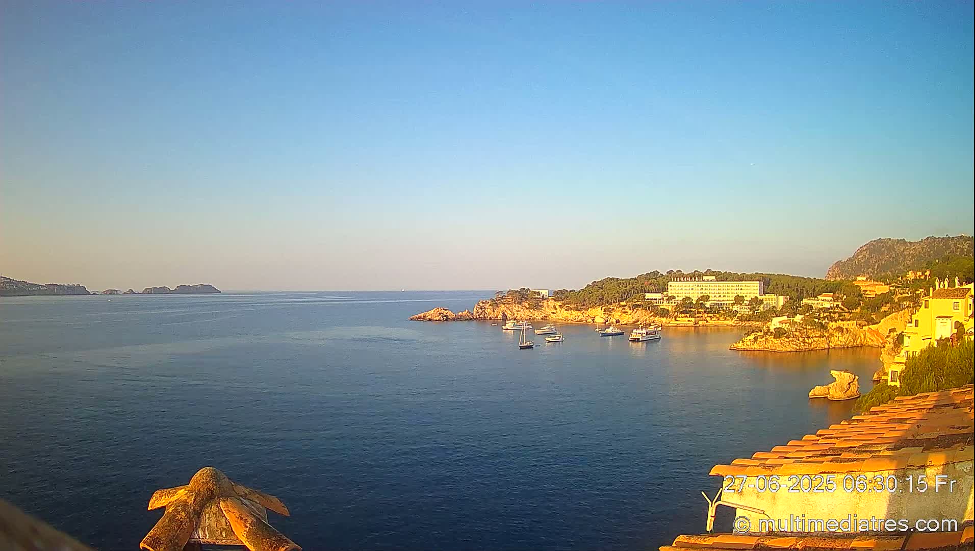Mallorca, Peguera Cala Fornells Bay Balearic Sea Live Cam, Balearic Islands, Spain