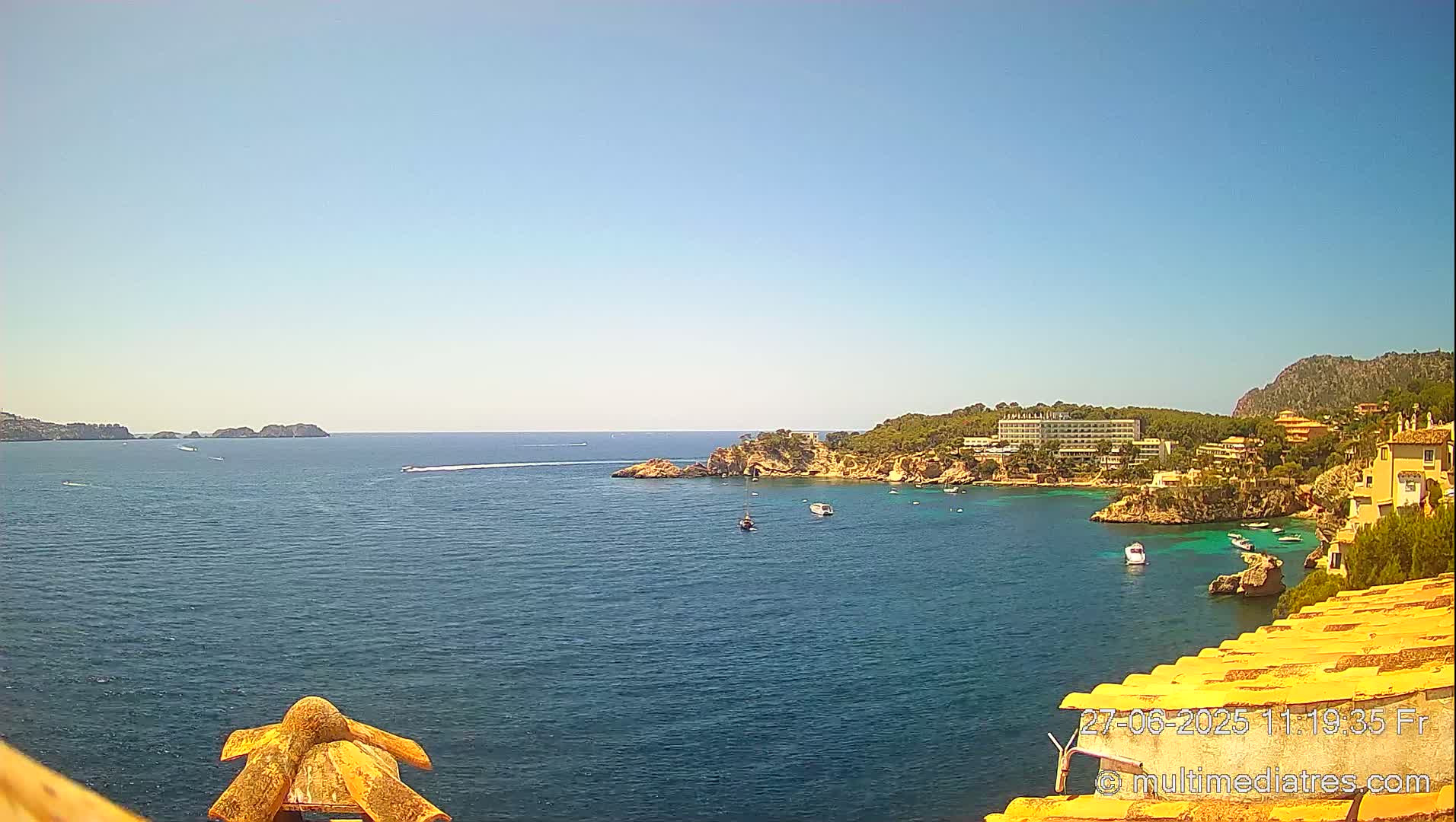 Mallorca, Peguera Cala Fornells Bay Balearic Sea Live Cam, Balearic Islands, Spain