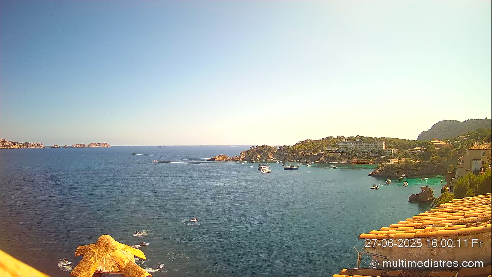 Mallorca, Peguera Cala Fornells Bay Balearic Sea Live Cam, Balearic Islands, Spain