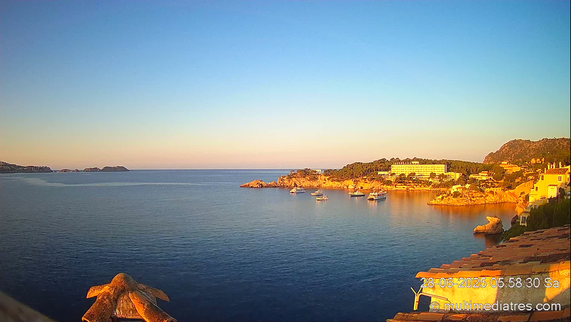 Mallorca, Peguera Cala Fornells Bay Balearic Sea Live Cam, Balearic Islands, Spain