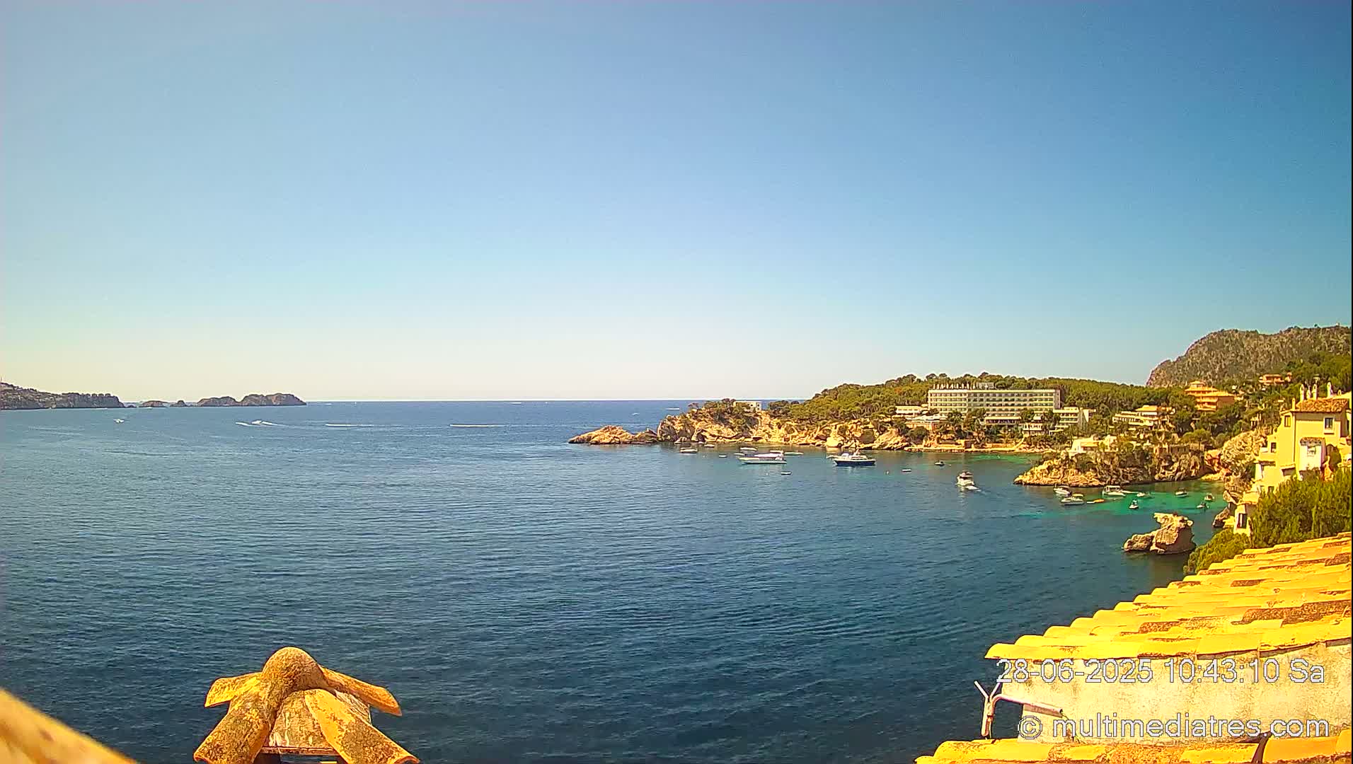 Mallorca, Peguera Cala Fornells Bay Balearic Sea Live Cam, Balearic Islands, Spain