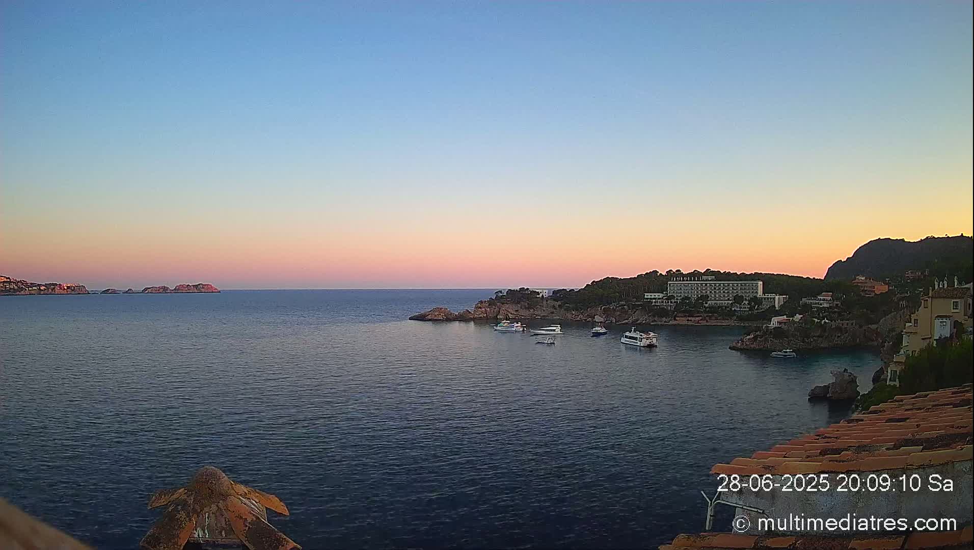 Mallorca, Peguera Cala Fornells Bay Balearic Sea Live Cam, Balearic Islands, Spain